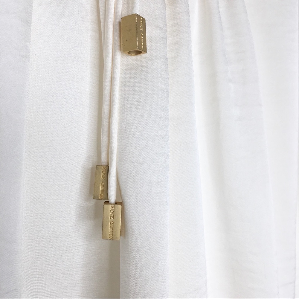 Vince Camuto Long Sleeve Tie V-Neck Blouse - Picture 6 of 7